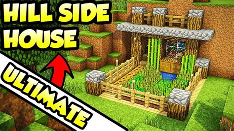 Minecraft ULTIMATE Hillside House Tutorial (Survival How to Build ...