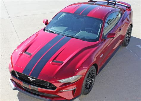 2018-2021 2022 Ford Mustang Racing Stripes | Hood Decals | STAGE RALLY | Auto Motor Stripes ...