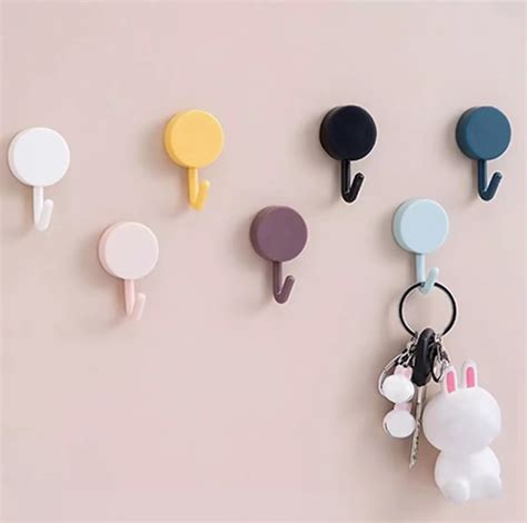 100% Original Smilee Self Adhesive Sticky Hook Small Wall Hooks ...