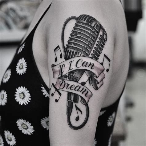 Ribbon Microphone Tattoo By Lachie Grenfell – Vic Market Tattoo