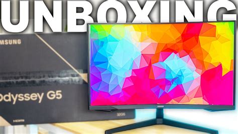 Samsung Odyssey G5 32 Inch Gaming Monitor Unboxing - YouTube