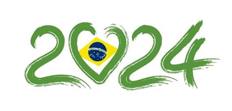 Feliz Ano Novo 2024 Brasil Ilustração Vetor EPS [download] - Designi