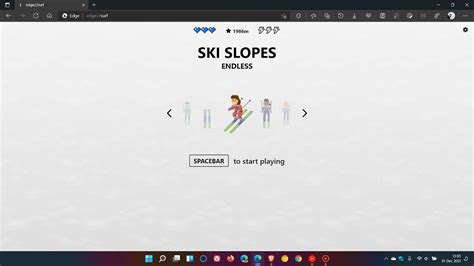 Microsoft updates the Edge "Let's Surf" game with a limited time Skiing theme - YouTube