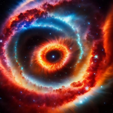 Premium AI Image | The eye of the universe helix nebula