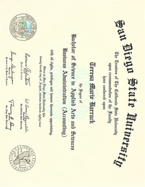 San Diego State University Diploma | PDF