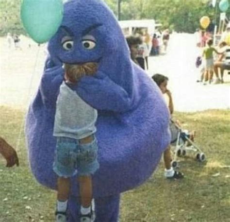 grimace eating a child | Really funny pictures, Funny pictures, Weird images