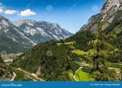 Summer Landscape in Austrian Alps Stock Photo - Image of alpine ...