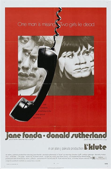 Klute (1971) movie poster - Fonts In Use