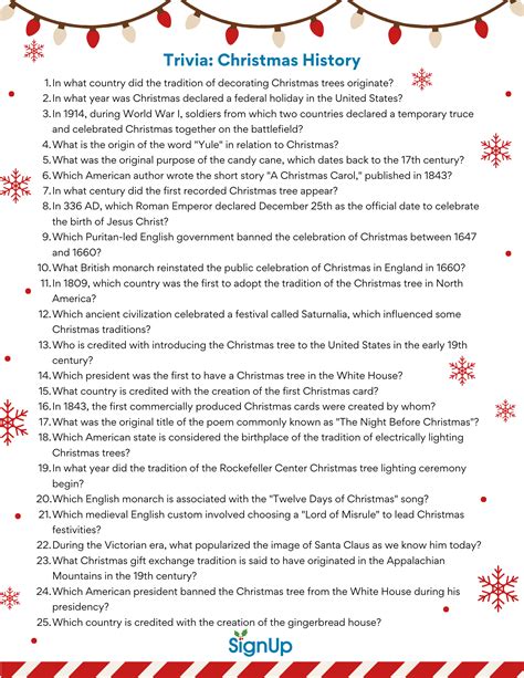 Festively Fun Trivia Questions for Christmas | SignUp.com