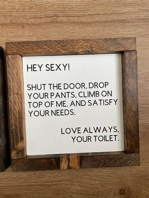 Funny Bathroom Signs Humor Signs Wood Sign Bathroom Decor | Etsy ...