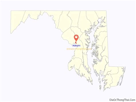 Map of Adelphi CDP, Maryland