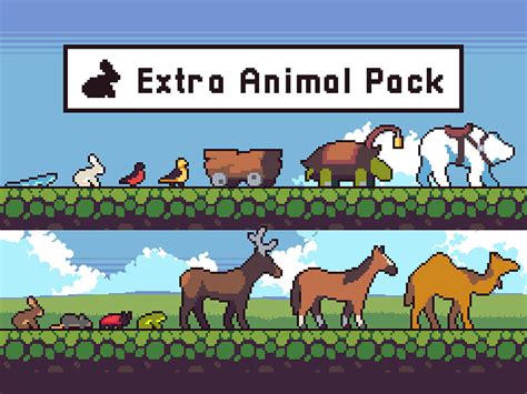 Pixel Art Animal Sprite Sheets by 2D Game Assets on Dribbble