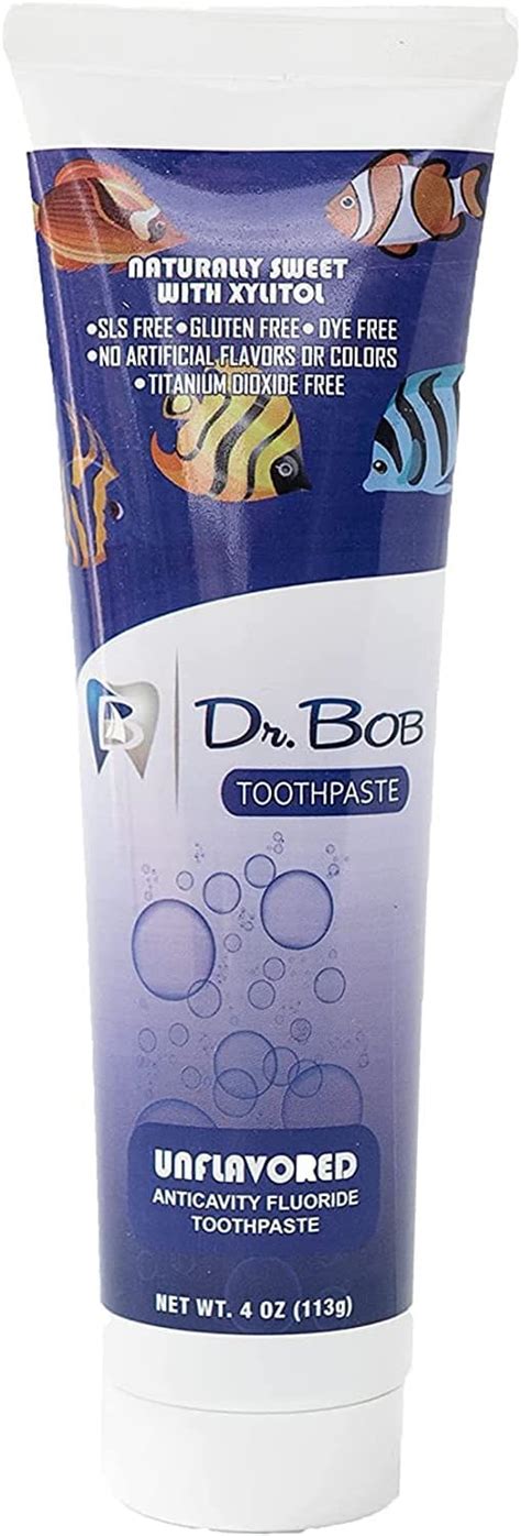 Amazon.com: Dr. Bob Unflavored Toothpaste Natural Xylitol Baby Toddler ...