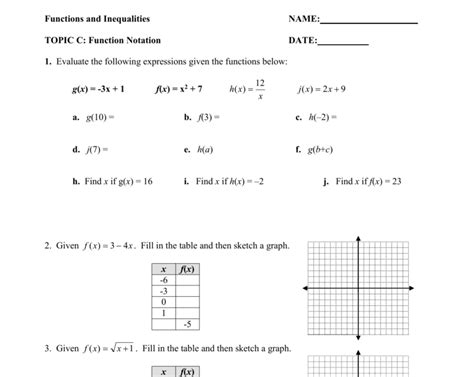 Function Notation Worksheet Function Notation Worksheet 2 Algebra 1 Algebra Maths Algebra Https ...