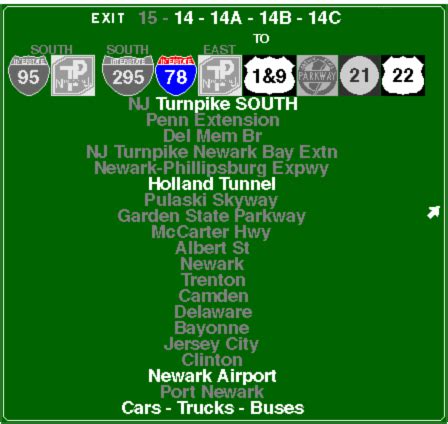 New Jersey Turnpike Map - United States Map