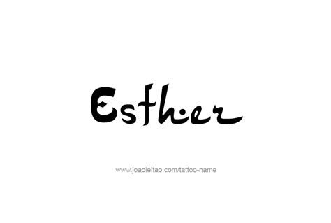 Esther Name Tattoo Designs