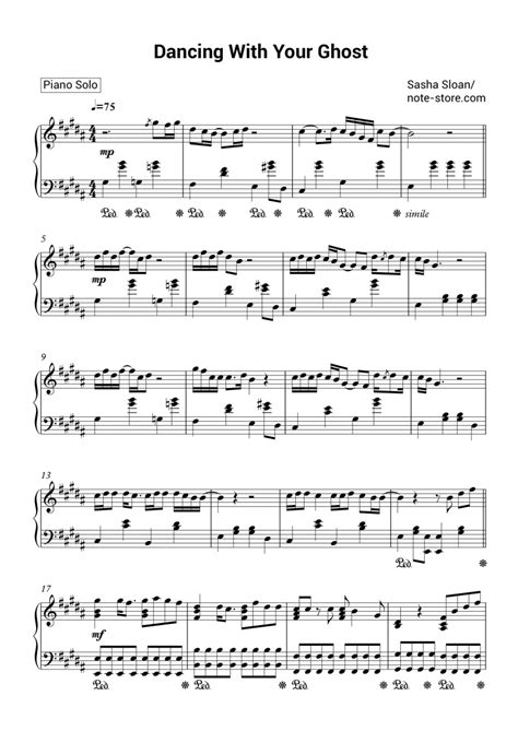 Sasha Sloan - Dancing With Your Ghost sheet music for piano download ...