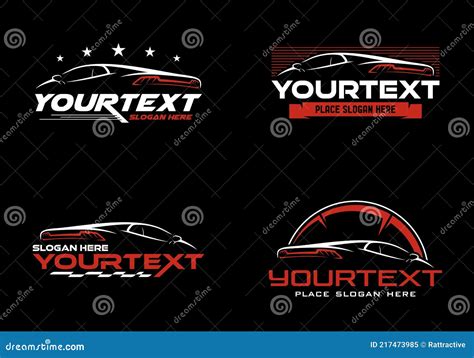 Exotic Cars Showroom Hand Drawn Logo. Car Dealership Vector ...