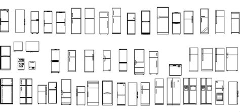 Free Equipment blocks-fridge – 【Autocad Design PRO-Autocad Blocks,Drawings Download】