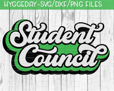 Retro Student Council Svg Dxf PNG High School School Leader - Etsy ...