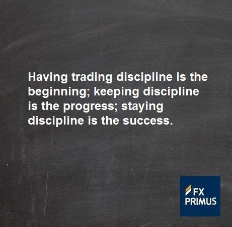 Having trading discipline is the beginning; keeping discipline is the ...