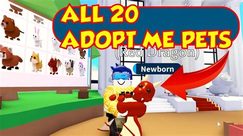 ADOPT ME PETS SHOWCASE - ** ALL 20 ADOPT ME PETS ** - YouTube