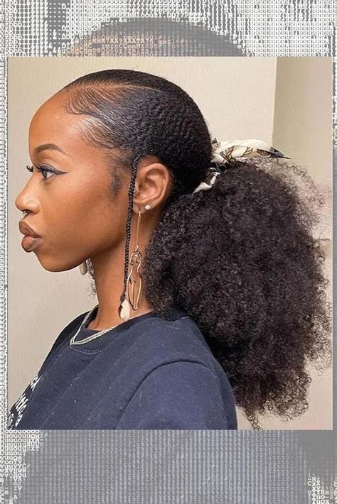 19+ Cute Hairstyles for Short to Medium Natural Hair in 2022! | Natural hair ponytail, Medium ...