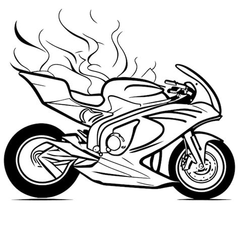 Premium Vector | Speed fire motorcycle sport style striking vector illustration line art