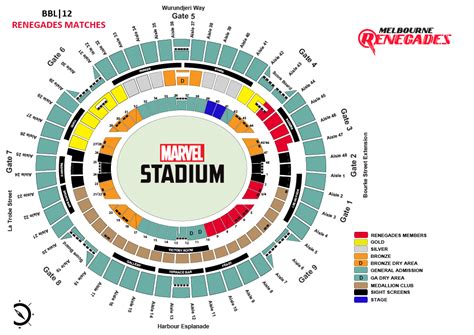 Map Of Marvel Stadium