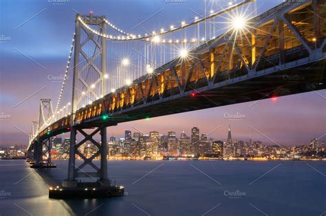 San Francisco Bay Bridge and Skyline | High-Quality Architecture Stock ...