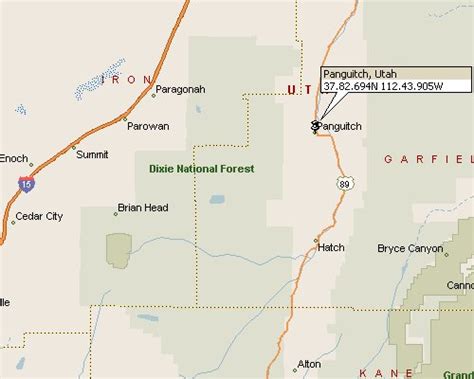 Panguitch, Utah Map 1