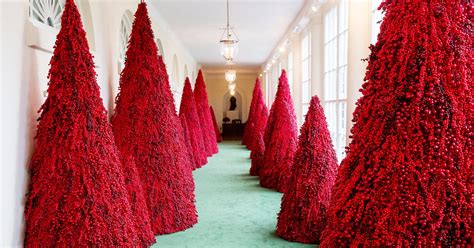 Melania Trump Defends Red Christmas Trees