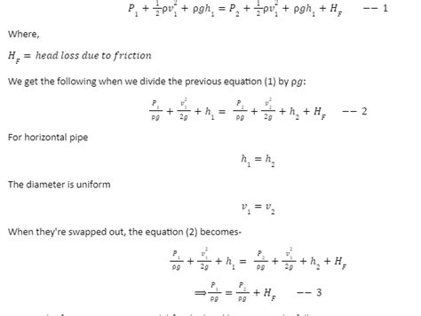 Darcy Weisbach equation