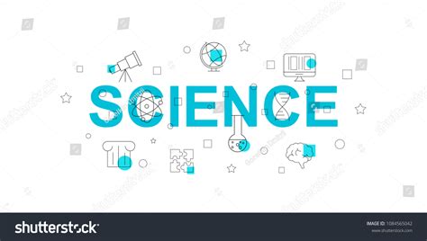 Science Vector Banner Word Line Icon Stock Vector (Royalty Free) 1084565042 | Shutterstock