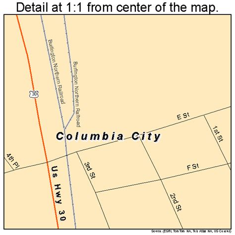 Columbia City Oregon Street Map 4114750