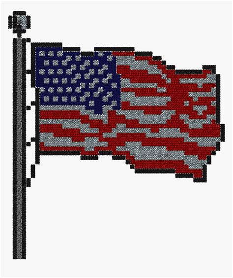 Us Flag Pixel Art, HD Png Download - kindpng