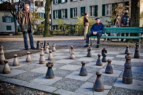 Giant Chess Board in Lindenhof, Zurich | Playing chess at Li… | Flickr