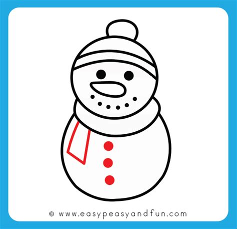 How to Draw a Snowman - Step by Step Drawing Guide - Easy Peasy and Fun