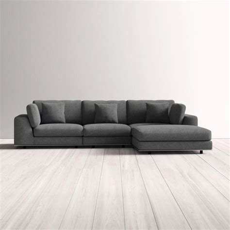 Duval Reversible Sectional with Ottoman & Reviews | AllModern | Sectional with ottoman, Modern ...