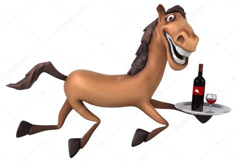 Horse holding wine — Stock Photo © julos #130034118