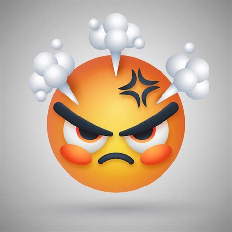 Free Vector | Hate emoji illustration