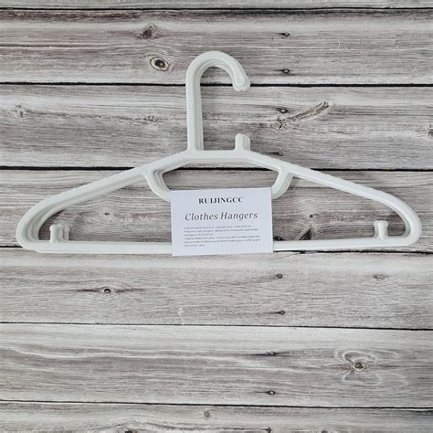 Amazon.com: RUIJINGCC Clothes Hangers White Plastic Clothes Hangers – a ...