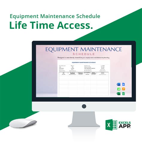 Equipment Maintenance Schedule - Excels App