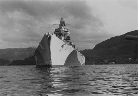 Bow view of battleship Tirpitz, Norway | World War Photos