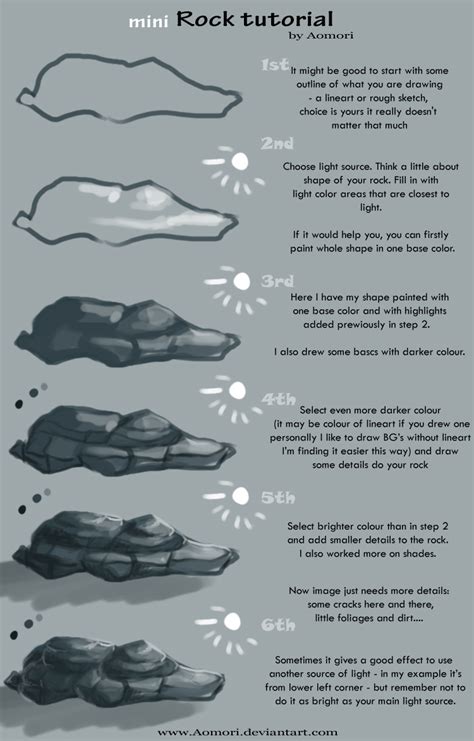 Mini rock tutorial by Aomori on DeviantArt