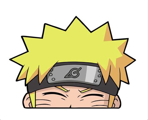 Naruto Smiling Peeker Peeking Peeker Window Vinyl Decal Sticker Anime ...