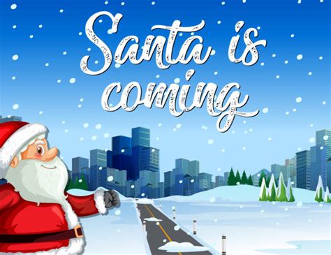 Best Santa Claus Is Coming To Town Illustrations, Royalty-Free Vector ...