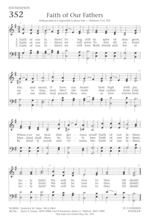 Baptist Hymnal 1991 352. Faith of our fathers! living still | Hymnary.org