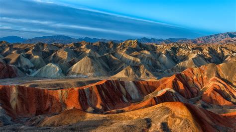 Colorful mountains in Danxia landform in Zhangye National Geopark, Gansu, China | Windows ...