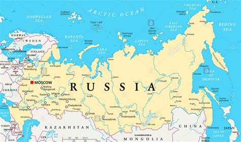 1# Bản đồ nước Nga khổ lớn phóng to năm 2020